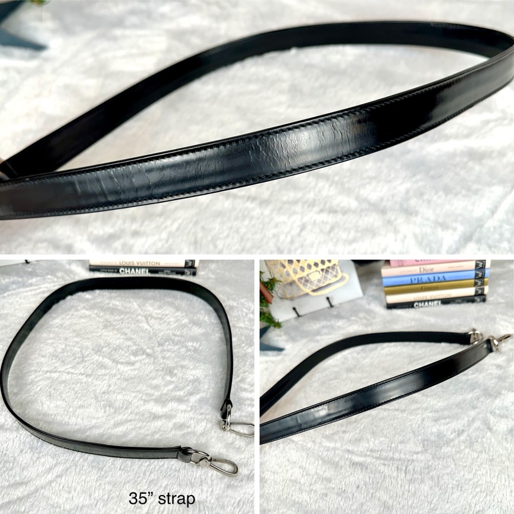 Gucci Matte Black Patent Leather 2-Way Shoulder bag or crossbody - Picture 14 of 15